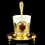 Кофейная пара (чашка, блюдце, ложка) Златоуст, фотография 1. Интернет-магазин ЛАВКА ПОДАРКОВ