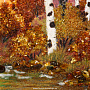 Картина янтарная "Осенний пейзаж" 90х60 см, фотография 2. Интернет-магазин ЛАВКА ПОДАРКОВ