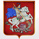 0019907  Хохолома  ПАННО настенное "ГЕРБ МОСКВЫ" 