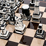 Шахматы деревянные с фарфоровыми фигурами "Нефть". Гжель, фотография 7. Интернет-магазин ЛАВКА ПОДАРКОВ