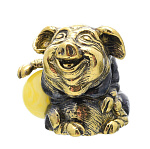 0047277/776.1 Сувенир Поросенок с шариком  б/п Сувенир (белый)