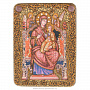 Икона из мореного дуба "Пресвятая Богородица Всецарица" 15х20 см, фотография 1. Интернет-магазин ЛАВКА ПОДАРКОВ