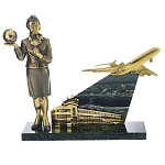 0037873-ПН Бронза Сувенир Письменный прибор "ПУТЕШЕСТВУЙТЕ С НАМИ" (3,59)