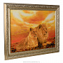 Картина янтарная "Львы - царственная пара" 60 х 80 см, фотография 2. Интернет-магазин ЛАВКА ПОДАРКОВ