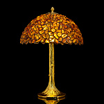 Настольная лампа из янтаря и бронзы