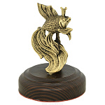 139099 Бронза Скульптура "Золотая рыбка - Исполнение желаний"