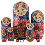 Матрешка Семеновская "Красавица" 10 мест