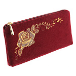 -2090000019926 Очечник тк.бархат Мод 249-1 Рис 2617 А разм 10*19*2 /тк.бархат т-бордо /4.23.0