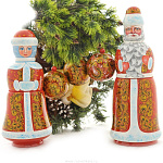 0021044 Хохлома Елочное украшение Комплект "Дед Мороз" №4 5предм. (к/изд.) 65380000005