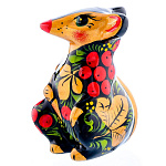 0051514 Хохлома СИМВОЛ ГОДА 2020 Мышь длиннохвостая 8см (фарфор)