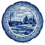 Тарелка декоративная "Пейзаж". Гжель, фотография 3. Интернет-магазин ЛАВКА ПОДАРКОВ