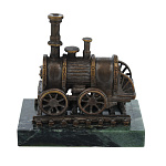 11572 Бронза Скульптура "Паровоз Черепановых" (Средний)