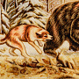 Картина янтарная "Охота на медведя" 30х40 см, фотография 3. Интернет-магазин ЛАВКА ПОДАРКОВ