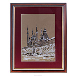 Картина "Казанский кремль. Стена и мечеть Кул Шариф" 52х42 см