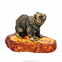 Статуэтка с янтарем "Медведица", фотография 3. Интернет-магазин ЛАВКА ПОДАРКОВ