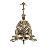 0019870 Юв.Миниатюра Колокольчик-шкатулка "ПАСХАЛЬНЫЙ" 4,5*6,5см Бронза фианиты в ас.