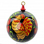 Елочная игрушка шар  "Петушок" (в ассортименте), фотография 4. Интернет-магазин ЛАВКА ПОДАРКОВ