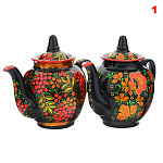 12486/П/№4 Хохлома ЧАЙНИК ЗАВАРОЧНЫЙ 0,35литра МАЛЫШ