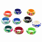 0033128 Сувенир КОЛЕЧКО детское "Жостовские мотивы" в ас-те (дерево)