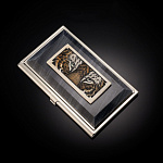 0064438/1206 Сувенир из кости Визитница, 9,5*9,5 см