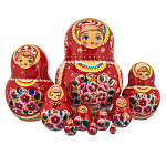 Матрешка "Цветы" 10 мест