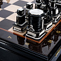 Шахматы деревянные с фарфоровыми фигурами "Нефть". Гжель, фотография 3. Интернет-магазин ЛАВКА ПОДАРКОВ