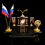 0039554/3453 НАСТОЛЬНЫЙ НАБОР "ОРЕЛ" яшма 