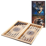 00624141 Настольные игры 2в1 НАРДЫ/ШАШКИ "ВОЛК-ОРЕЛ" 40*20