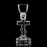 Стеклянный сувенир крест с лампадой Дятьковский завод