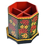 0023054/13*13см Хохлома ОРГАНАЙЗЕР настольный Р72