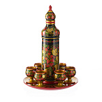 0073202  Хохлома Набор д/вина"Винная симфония"МУЗ. 8 пр.(в/кат) 63930000008