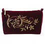 Косметичка "Узоры". Бордовая с вышивкой, фотография 2. Интернет-магазин ЛАВКА ПОДАРКОВ