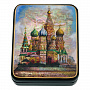 Шкатулка с художественной росписью "Храм Василия Блаженного", фотография 3. Интернет-магазин ЛАВКА ПОДАРКОВ
