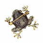 Брошь со стразами "Лягушка", фотография 1. Интернет-магазин ЛАВКА ПОДАРКОВ