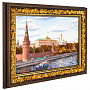 Картина янтарная "Набережная у Кремля" 24х15 см, фотография 1. Интернет-магазин ЛАВКА ПОДАРКОВ