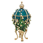 200037 Традиции ФАБЕРЖЕ Сувенир ЯЙЦО Пасхальное муз."ЛАНДЫШ" Е0309М-18