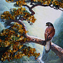 Картина янтарная "Пейзаж №4" 15х18 см, фотография 2. Интернет-магазин ЛАВКА ПОДАРКОВ
