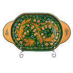 Поднос деревянный с росписью "Ландыш". Хохлома