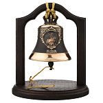 Колокол бронзовый на подставке "Георгий Победоносец"