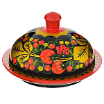 0070908 Хохлома МАСЛЕНКА С КРЫШЕЧКОЙ