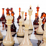 Шахматы деревянные с янтарными фигурами 48х48 см, фотография 10. Интернет-магазин ЛАВКА ПОДАРКОВ