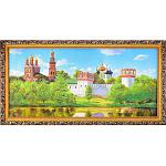 0052507/7395/33*70см  Нат.камень Картина"Монастырь" Багет  №6,5 К567