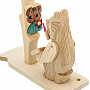 Богородская деревянная игрушка "Медведь художник", фотография 3. Интернет-магазин ЛАВКА ПОДАРКОВ