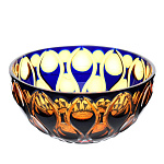 0054841/SR/Хрусталь ВАЗА  БОГЕМА  h mm d mm weight /25 КОБАЛЬТ/ЖЕЛТЫЙ аналог 0048843