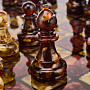 Шахматы с инкрустацией и фигурами из янтаря "Камелот" 45х45 см, фотография 10. Интернет-магазин ЛАВКА ПОДАРКОВ