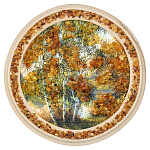 0090289--ПАННО настенной Пейзаж КРУГ диаметр 15 см