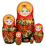 Матрешка "Рябина" 5 мест