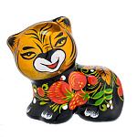 0061125  Хохлома Фарфоровая фигурка ТИГР Символ года 55*60мм 9434.22