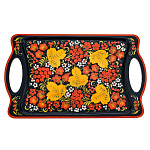 0072531 Хохлома ПОДНОС с росписью прямоуг 38*22см 