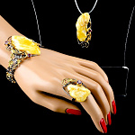 0025541 Серебро 925 КОМПЛЕКТ кольцо5,61 р-р 17; подвеска6,79, браслет21,97